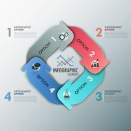 Modern infographics options banner N401