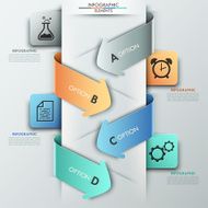 Modern infographics options banner N420