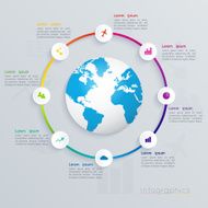 Abstract 3D digital illustration Infographic N8