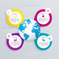 Abstract 3D digital illustration Infographic N9