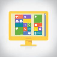Flat icon components for infographic vector