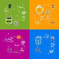 Halloween flat infographic N20