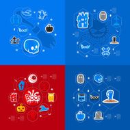 Halloween flat infographic N22