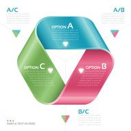 Mobius strip of paper Vector option infographic N6