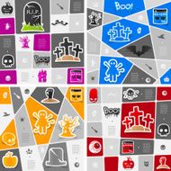 Halloween flat infographic N23