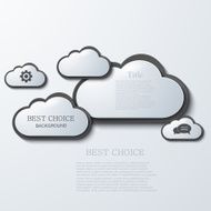 vector modern clouds infographic background