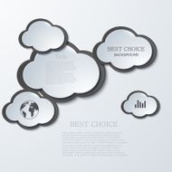 vector modern clouds infographic background N2