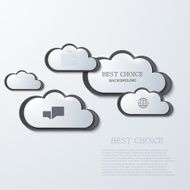 vector modern clouds infographic background N3
