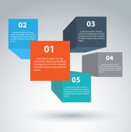 Modern business cube options banner Vector illustration