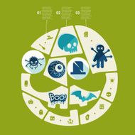 Halloween flat infographic N25
