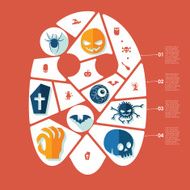 Halloween flat infographic N26
