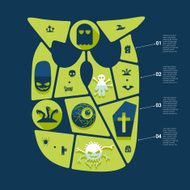 Halloween flat infographic N27