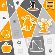 Halloween flat infographic N33