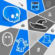 Halloween flat infographic N34