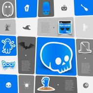 Halloween flat infographic N35