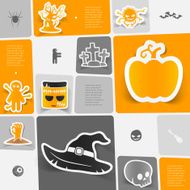 Halloween flat infographic N36