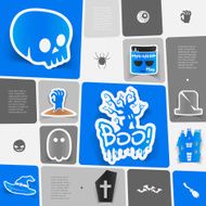 Halloween flat infographic N37