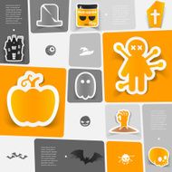 Halloween flat infographic N38