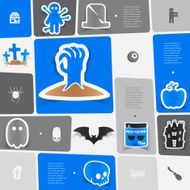 Halloween flat infographic N39