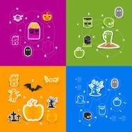 Halloween flat infographic N40