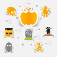 Halloween flat infographic N41