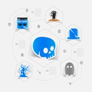 Halloween flat infographic N43