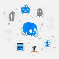 Halloween flat infographic N45