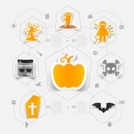Halloween flat infographic N46