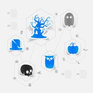 Halloween flat infographic N47