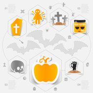 Halloween flat infographic N48
