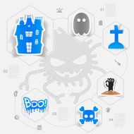 Halloween flat infographic N49