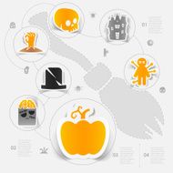 Halloween flat infographic N50