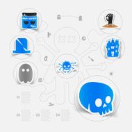 Halloween flat infographic N51