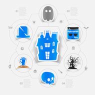 Halloween flat infographic N52