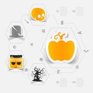 Halloween flat infographic N53