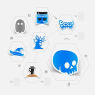 Halloween flat infographic N54