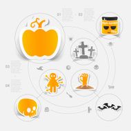 Halloween flat infographic N55