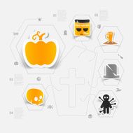Halloween flat infographic N57