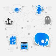 Halloween flat infographic N58