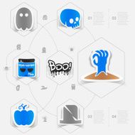 Halloween flat infographic N62