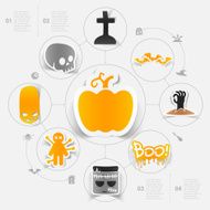 Halloween flat infographic N63