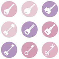 Vector Set of Keys Icons N14