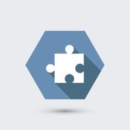 vector modern flat icon with long shadow N26