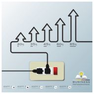 Arrow Electric Wire Business Infographic Background N2