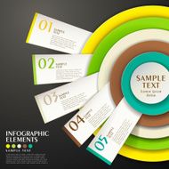abstract concentric chart infographics