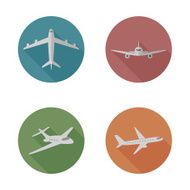 Airplanes flat icons