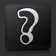 Black Square Button with Question Mark Icon