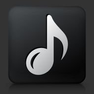 Black Square Button with Music Note Icon