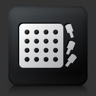 Black Square Button with Boardgame Icon