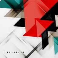 Modern glossy triangles business layout N8